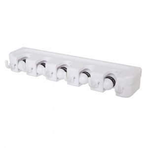 Broom and Mop holder 5 Hooks White (GT841)