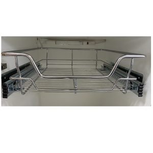 Chrome Basket & Runners (CM040) Width 355mm - 375mm adjustable