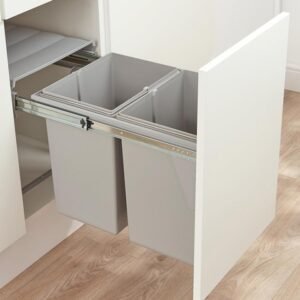 Wesco 40L Door Mount  Double Pull Out Kitchen Cupboard Bin (W40D)