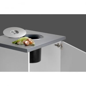 13 litre S/Steel Benchtop Kichen Bin (W15)