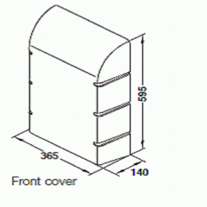 White Plastic Cover for Wall Mounted Ironing Board (HA04)
