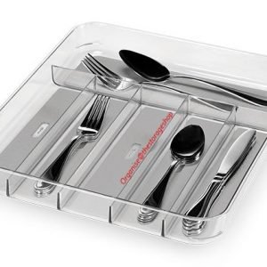 Madesmart Clear Soft Grip Cutlery Tray 330x398x48mm (DL4518)