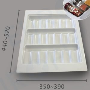 Spice Jar Inserts White Width:350- 390 x Depth:440-520 mm (E450)