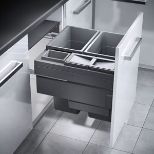 Waste Bin, Double Pull Out Kitchen Cupboard Bin Hailo Euro Cargo ST60