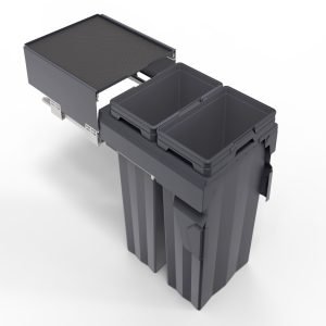 KOSARA SOFT CLOSE WASTE  Double Pull Out Kitchen Cupboard Bin (T30 T40 T45 T45A)