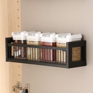 Spice Rack Wall or Door Mount BLACK (9601)