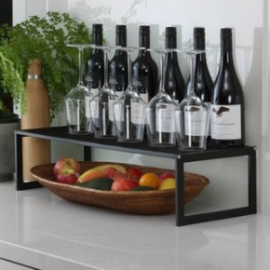 70CM WIRE SHELF WIDE BLACK (9613)