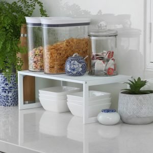 45CM WIRE SHELF WIDE WHITE (9641)