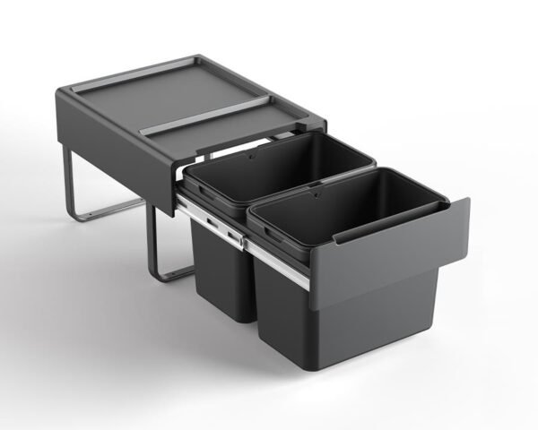 Kia Ora 38L OPTIO bins (2x19L) in Dark Grey K38 - Image 4