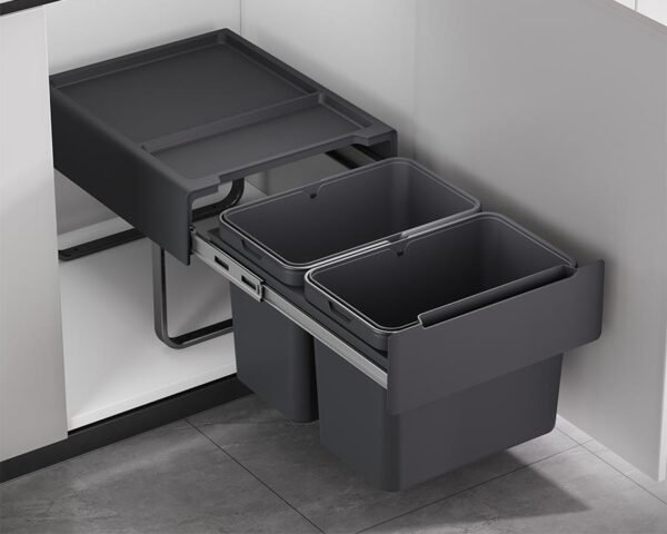 Kia Ora 38L OPTIO bins (2x19L) in Dark Grey K38 - Image 3