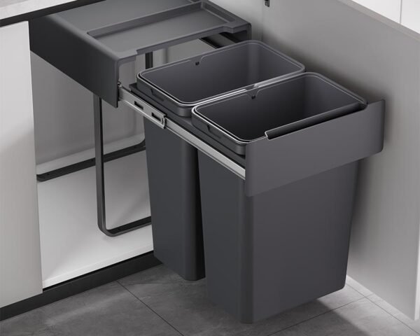 Kia Ora 60L OPTIO bins (2X30L) in Dark Grey K60 - Image 3